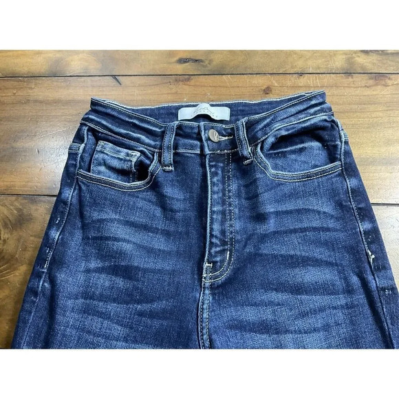 KANCAN Women’s Jeans Estilo Raw Hem Size 3/25 Blue 5-Pocket - Picture 3 of 12